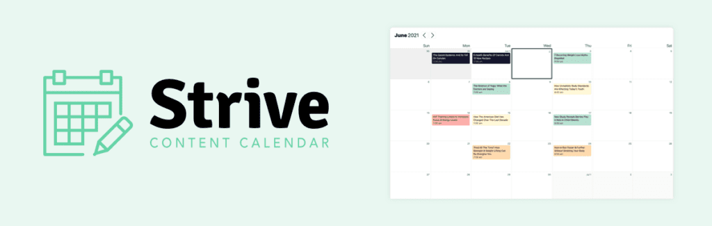 Strive content calendar